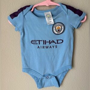 3-6 Months Manchester City Infant Onesie Retired “Kit”